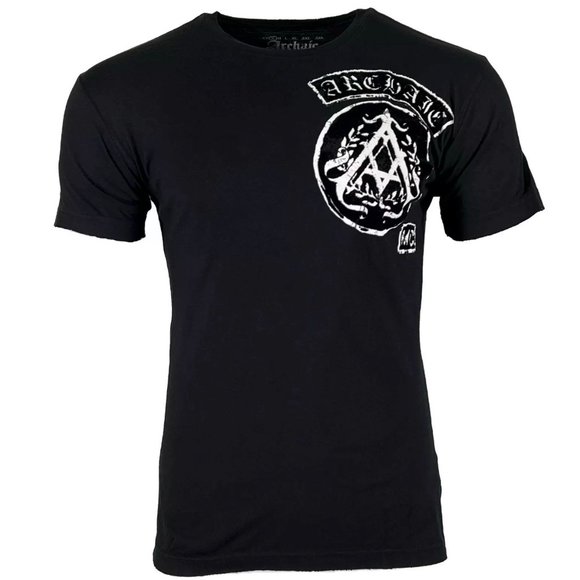 Archaic Affliction Men's T-Shirt Short Sleeve KING Cross Biker - Picture 3 of 9